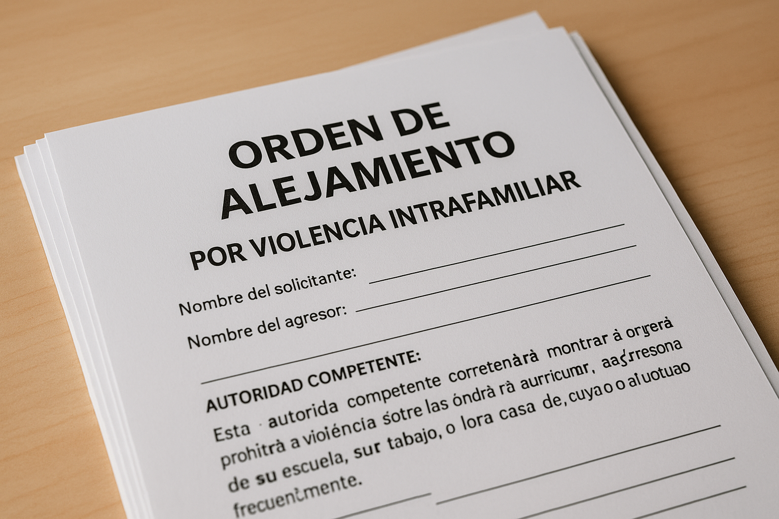 Requisitos legales para orden de alejamiento por violencia intrafamiliar